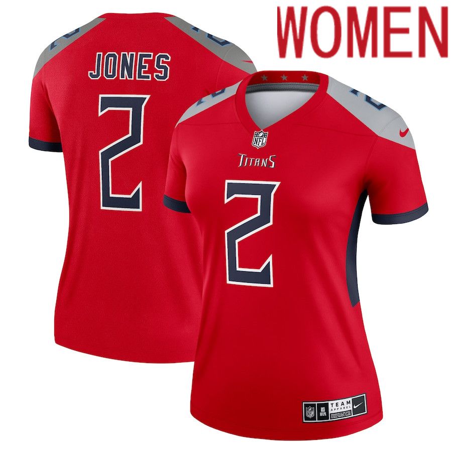 Women Tennessee Titans #2 Julio Jones Nike Red Inverted Legend NFL Jersey